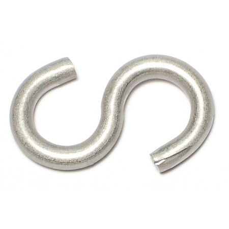 Midwest Fastener 3/16" x 7/16" x 1-1/2" 18-8 Stainless Steel Large Wire S Hooks 1 12PK 65126